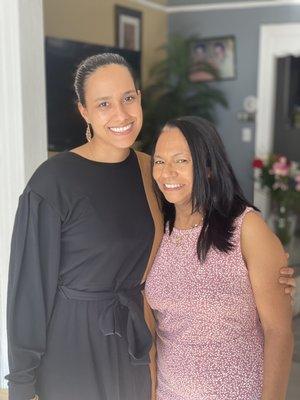 Nia Thomas (Founder of BSR Cleaning) with Mama Nelly (matriarch and inspiration behind the business.)