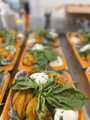 Burrata and Grilled Peach Salad