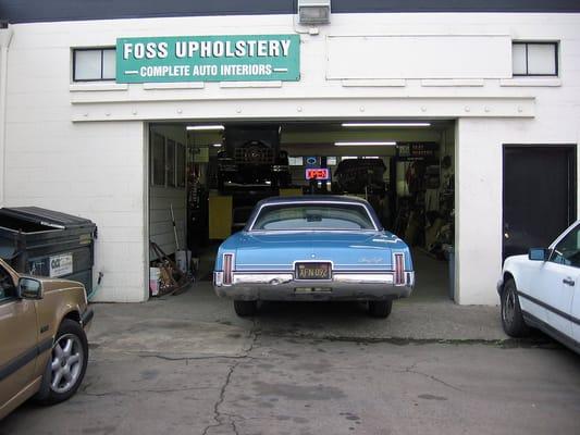 My 1968 Oldsmobile Ninety Eight after installation of a new vinyl roof and front windshield.  Oct. 29, 2010.