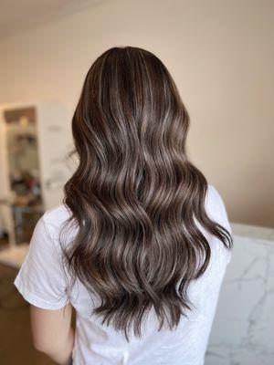 Brunette balayage ash brown