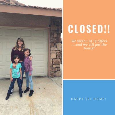 Best mom! She just closed on her first home for herself and her adorable girls.