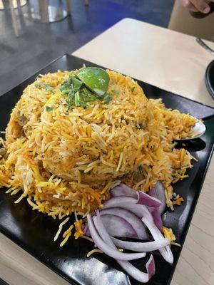 Hyderabad chicken dum biryani