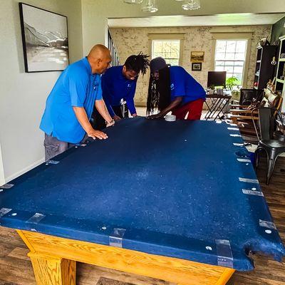 Are pool table moves tough?  Yes!
Can Elite Affordable Movers move it for you?  ABSOLUTELY!