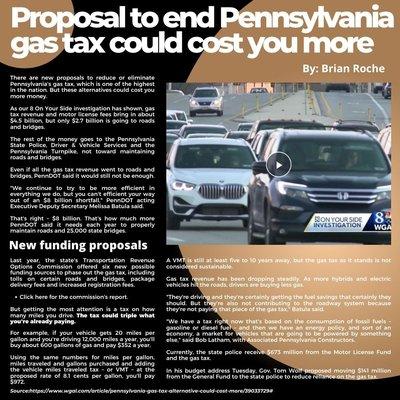 Proposal to end Pennsylvania gas tax could cost you more