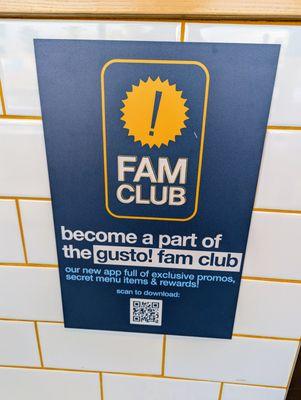 If you buy from gusto! regularly, you should sign up for their "fam club." At least enter your phone number at checkout to collect points.