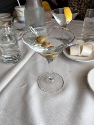 Solid dirty martini