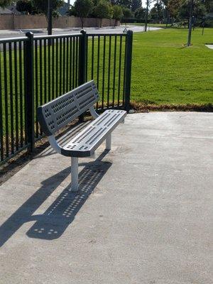 Bench by the playground