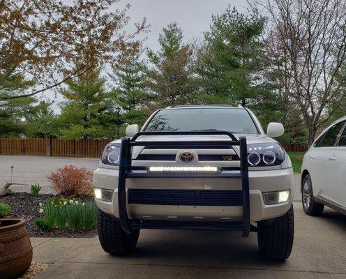 Lift and lighting installed by Smokey Mountain Truck Outfitters!