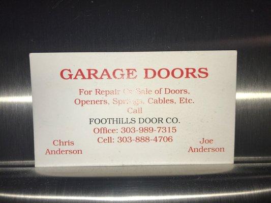 Foothills Door Company