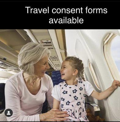 Are you traveling with a minor and legal guardians are not going? You will need a notarized Travel Consent Form and we can help!