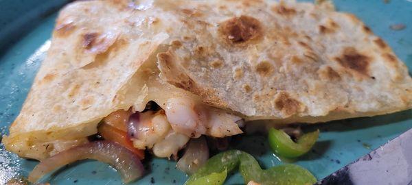 Secret menu item: Shrimp Quesadilla. Comes packed with shrimp, bell pepper & onion