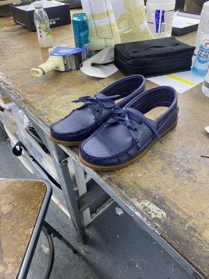 Navy Blue Boatman Shoes