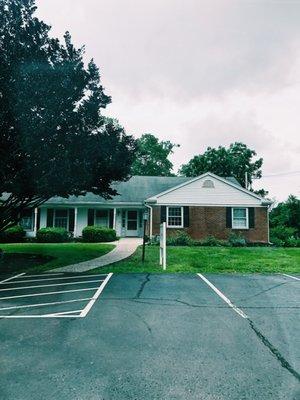 Building located in the church's parking lot