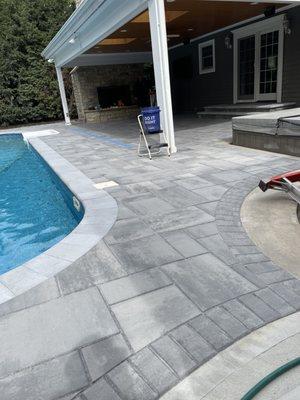 Gibsonia pool patio - so clean and beautiful