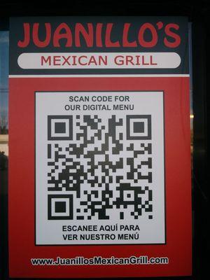 Scan to see our new menu