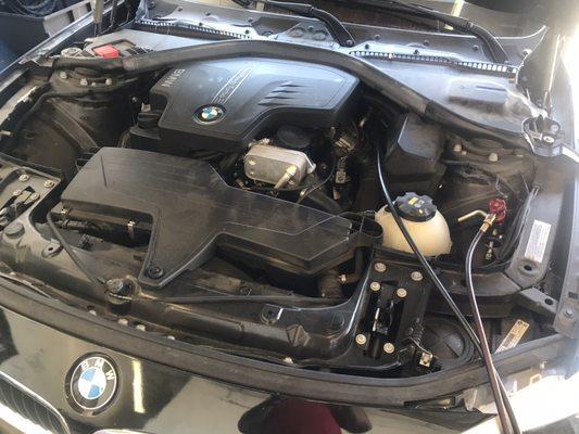 Performing AC Service on 2014 BMW 328i