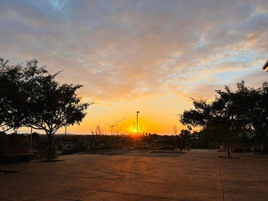 Sunset from CCC courtyard