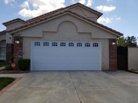 New garage door installed