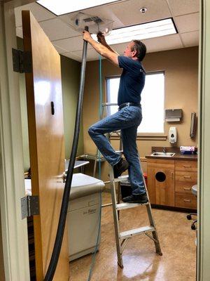 Hospital air duct cleaning