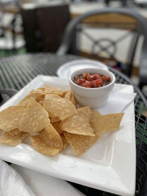 Free chips and salsa with check in! Nice