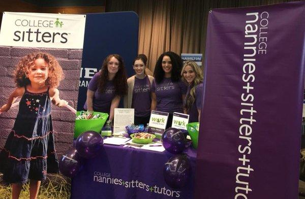 Brooke, Mallory, Aleigh and Danielle working the career fair and UNR.