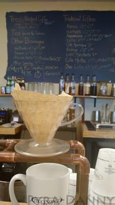 Pour-over area