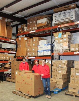 A Fully Stocked Warehouse of Plumbing Parts and Fixtures!