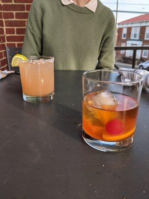 Paloma on the left and old fashioned on the right