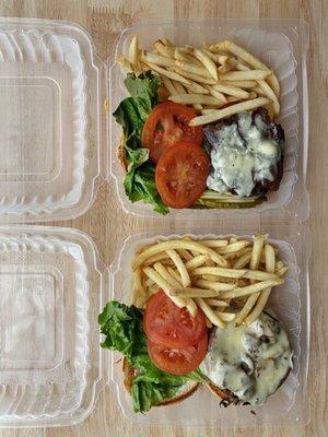 To go burgers.