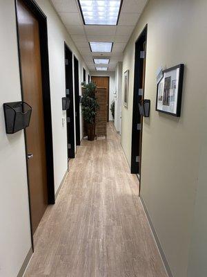 hallway to treatment rooms