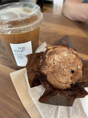 Cold brew/blueberry muffin