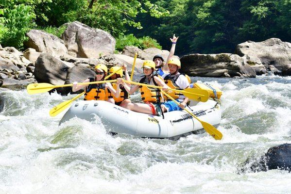 Guided white water rafting on the lower yough