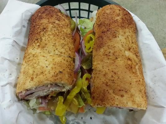 $5.00 - Foot-Long Subway Melt - 4 Stars - My guest messed his sub up before I got a shot, but is was very good!