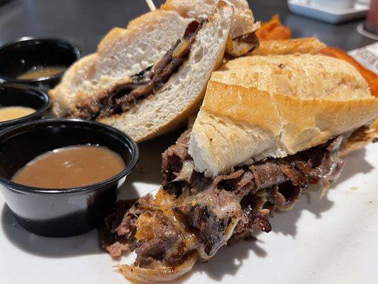 French dip that I had to send back. It was VERY SALTY.