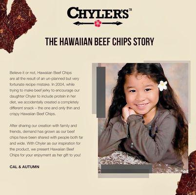 Chyler's Hawaiian Beef Chips® Story