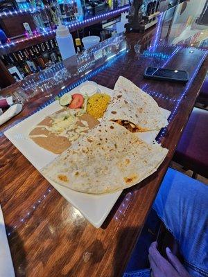 Lunch special chicken quesadilla