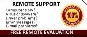 Remote support is our specialty. We can fix most problems not hardware related remotely while you watch