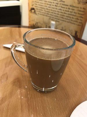 Delicious spiced tea with milk.