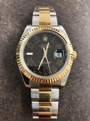 Rolex Datejust Ref.116333 in stainless and 18k with Roman dial.