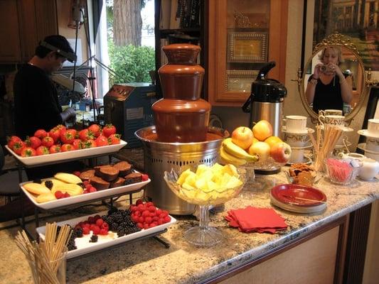 Our chocolate fountain !