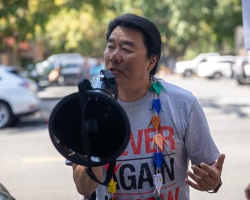 Speaking at a Rally