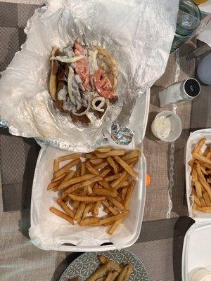 Lunch for an giant (Gyro Sliced Gyros Sandwich) $10