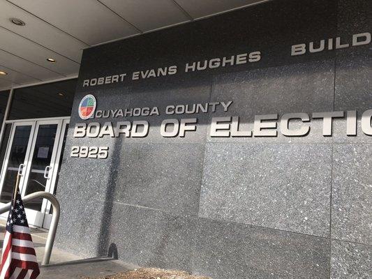 Midterm Election Voting - outside the Cuyahoga County Board of Elections (on November 4, 2018)