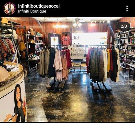 Infiniti boutique clothing selection