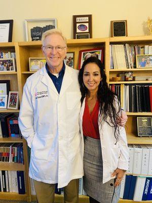 Dr. Bob Doane and myself, Dr. Laura Vasallo, during my internship on 9/2022.