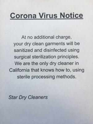 Corona Virus Notice