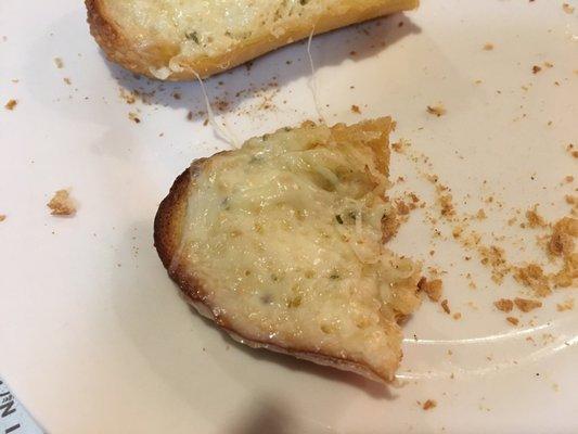 Garlic bread with cheese. It was sooooooo good that I totally forgot to take a picture until it was almost gone.