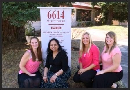 Dr. Elizabeth Kailath (center left) and her team.