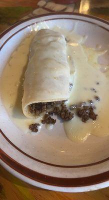 Beef enchilada w queso