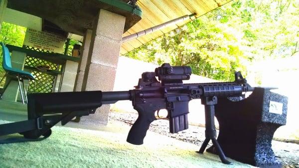 LMT 5.56 Rifle with Aimpoint CompM4s W/Red Dot Sight